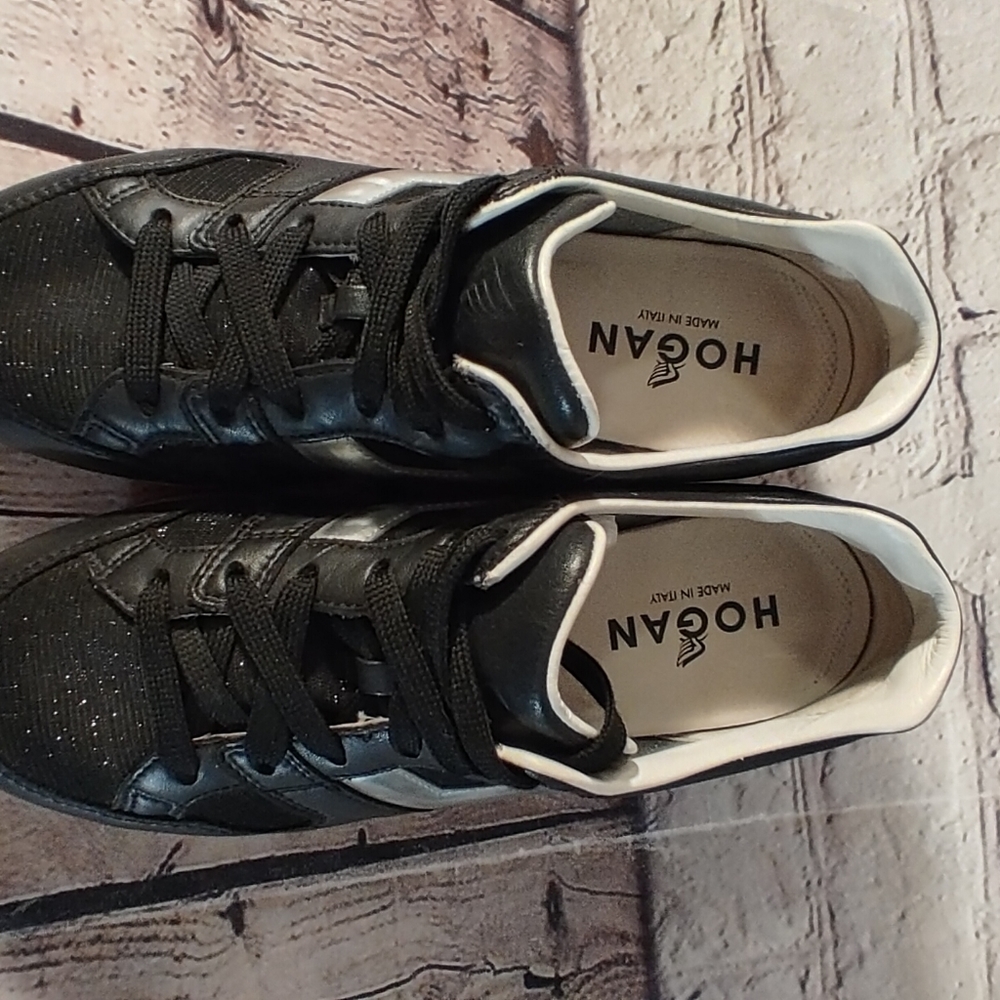 Hogan Platform Black Silver Sneakers 37 - Picture 11 of 16